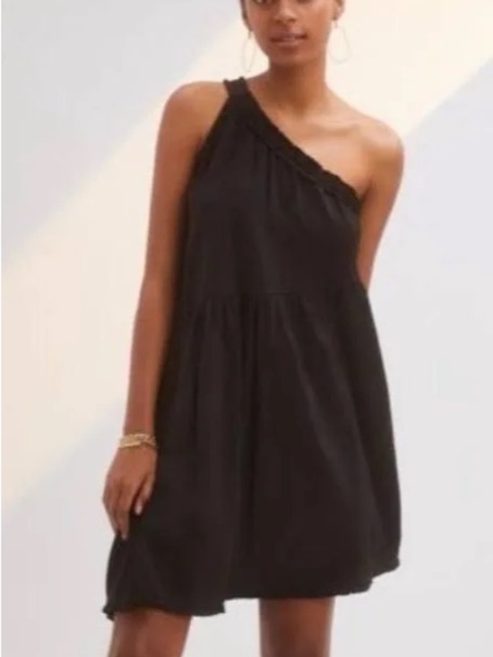 Anthropologie Dresses & Skirts - Anthropologie Black One-Shoulder Tiered Dress